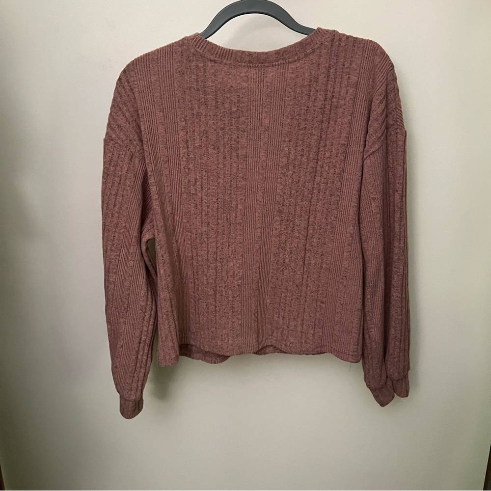 Pink Ribbed Knit Sweater - Picture 2 of 2